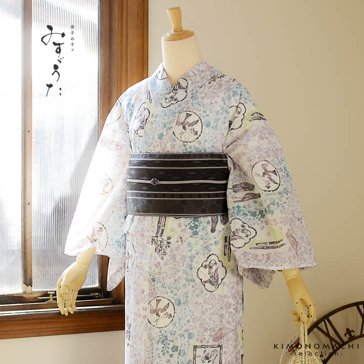 浴衣 レディース ブランド浴衣 単品「みすゞうた 私と小鳥と鈴と M