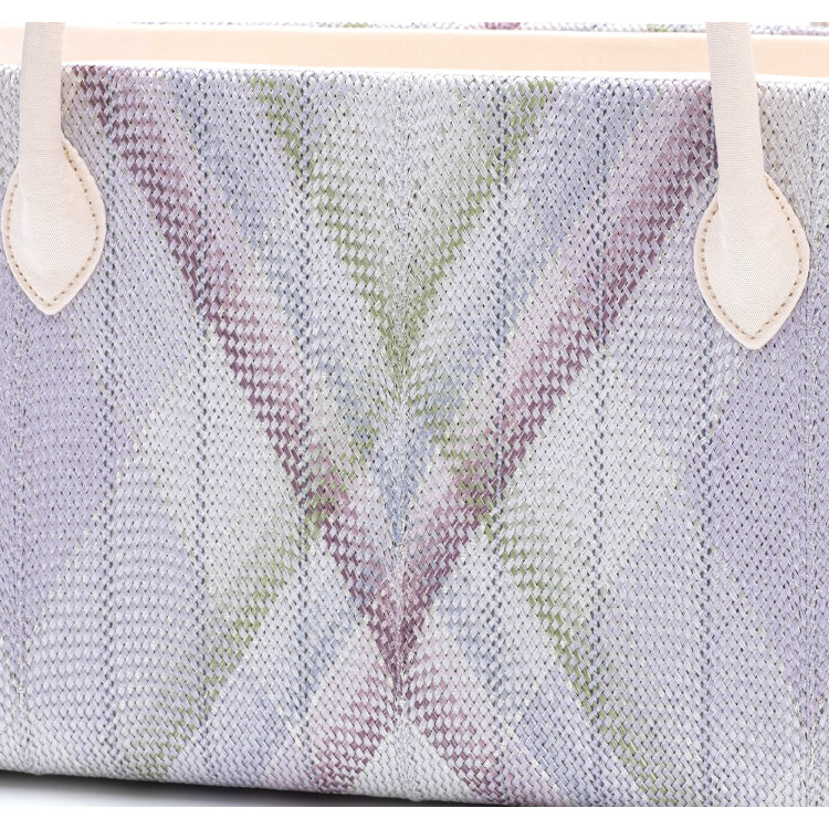 和装バッグ 利休バッグ 花しおり 正絹 薄紫 パープル ラベンダー