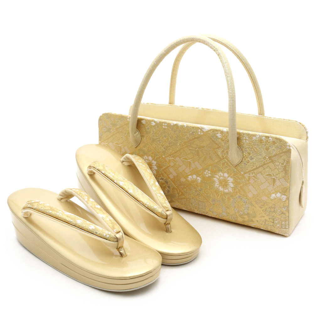Kisste（キステ） 草履バッグセット 留袖 訪問着 L フリーサイズ 金 銀