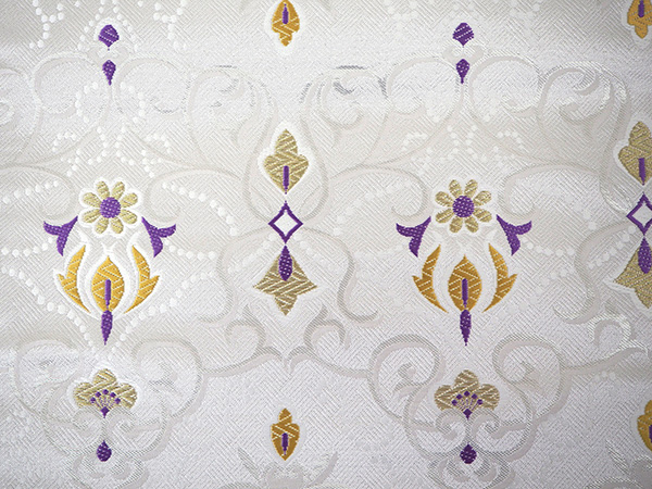 名古屋帯 正絹 新品 未仕立て 反物 カジュアル オフホワイト