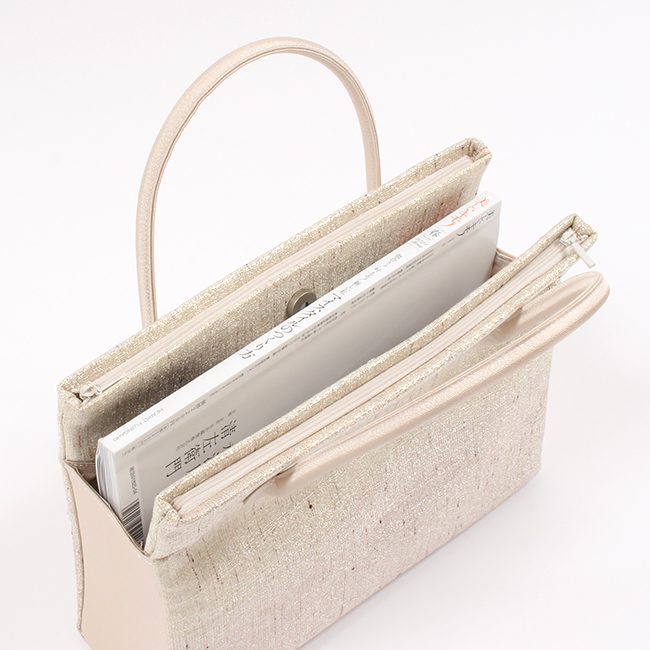 きもの 和 桝屋高尾 和装バッグ フォーマル ねん金綴錦 「金×ピンク