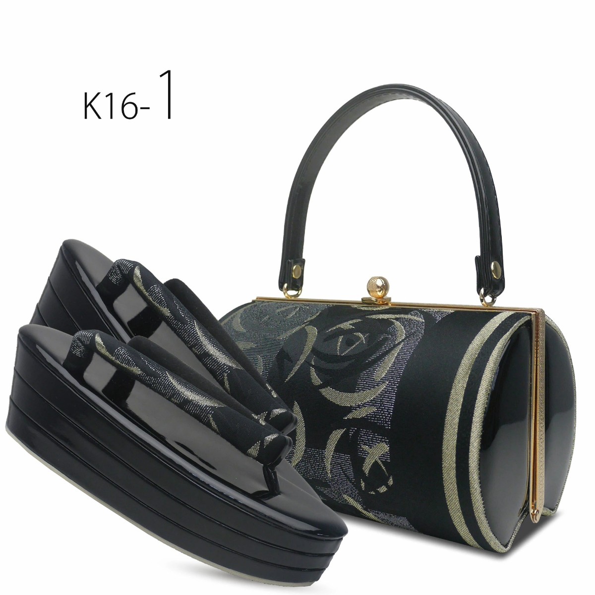 NISHIORI モノトーン 草履バッグセット 7cmヒール 3枚芯 草履 選べる