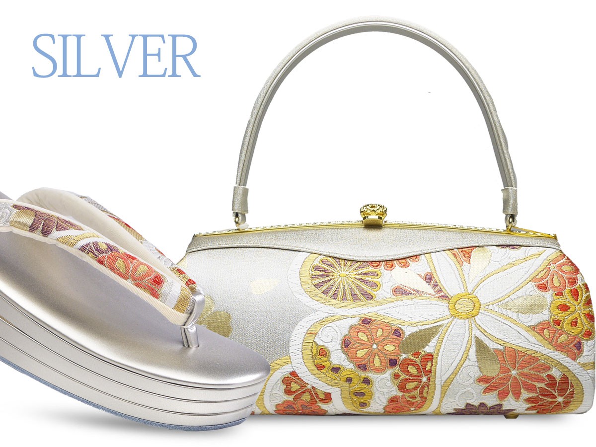 NISHIORI 岩佐謹製 IWASA 西陣帯地使用 高級 草履 バッグ セット