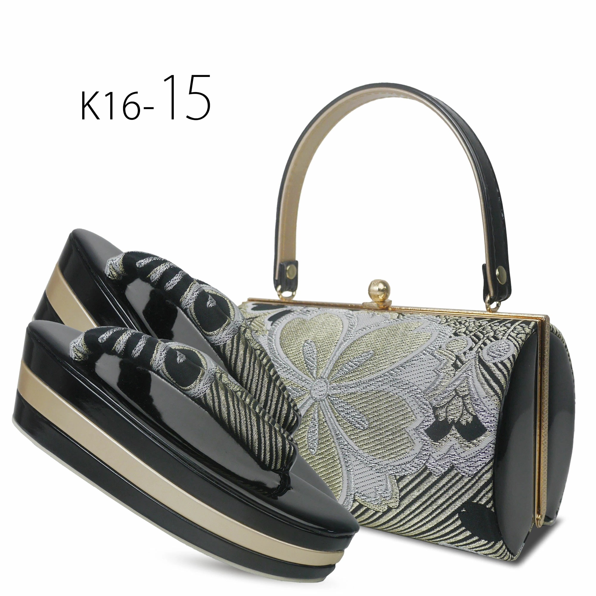 NISHIORI モノトーン 草履バッグセット 7cmヒール 3枚芯 草履 選べる