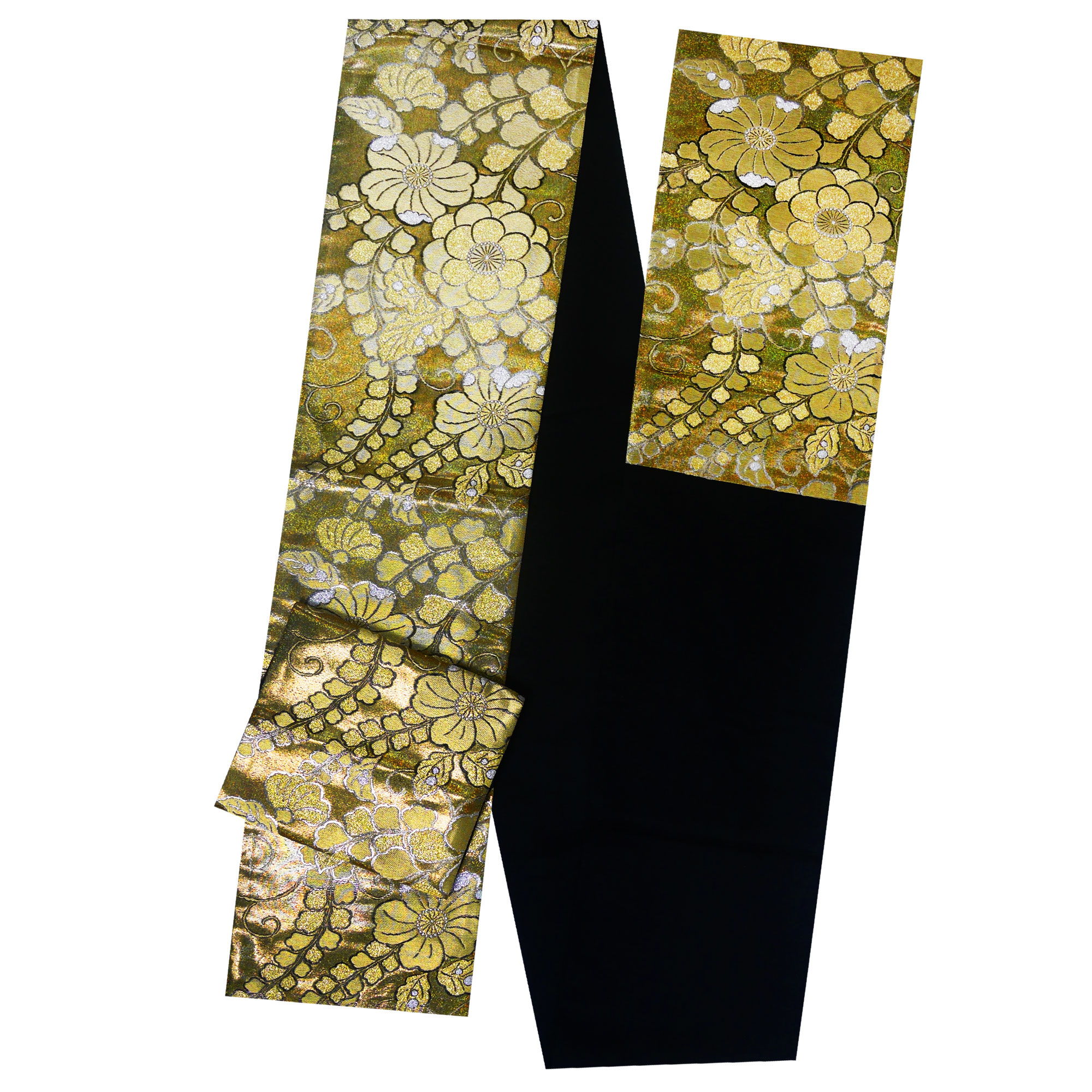 NISHIORI 西陣 帯 袋帯【花柄 ゴールド 辻ヶ花風】 西陣織 お仕立て