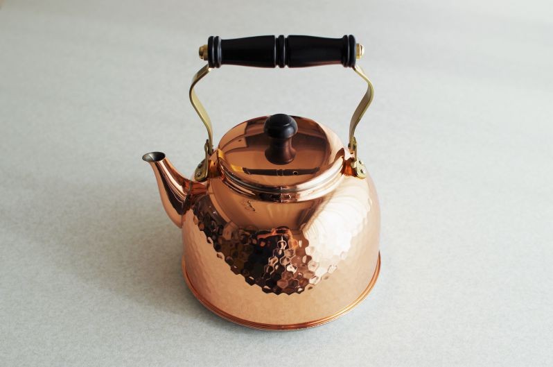 新光金属 ケトル 2.3l 純銅製 IH対応 鎚目入れ 銅 やかん ポット 国産
