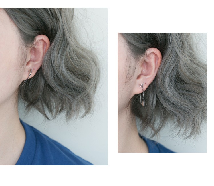 シルバー925 安全ピン型 ピアス 2個セット アクセサリー メンズ