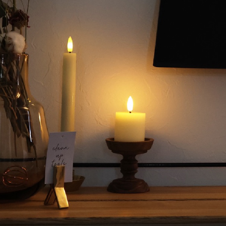キャンドルホルダー スタンド 木製 燭台 Sサイズ ロウソク立て