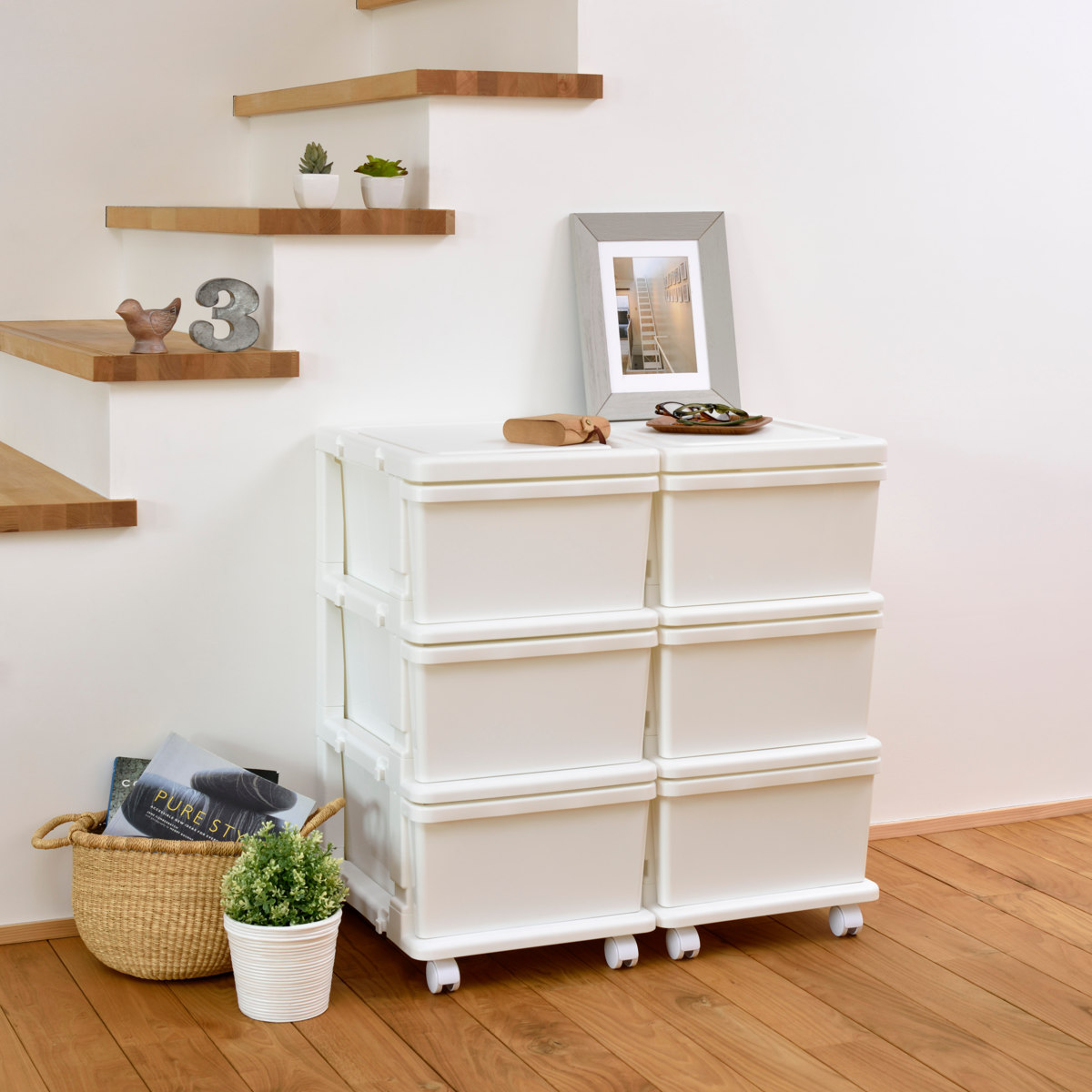 JEJアステージ 収納ケース シーズユニット 3段 組み立て式 連結できる