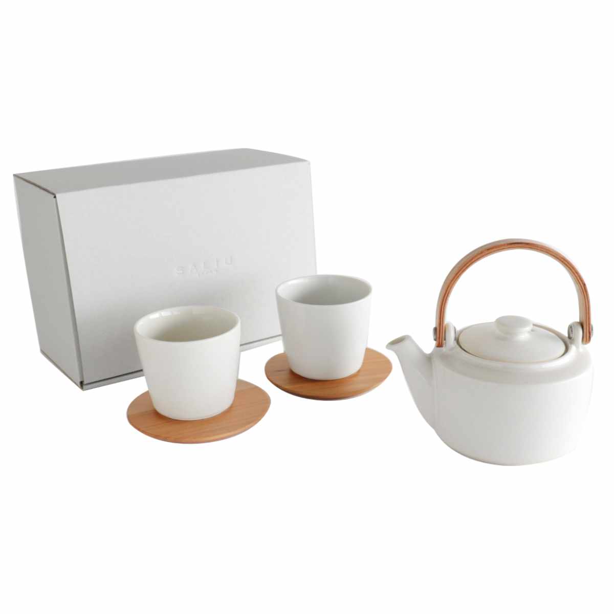 LOLO（ロロ） 土瓶 湯呑み 茶敷付き ギフトセット 420ml SALIU 祥 磁器