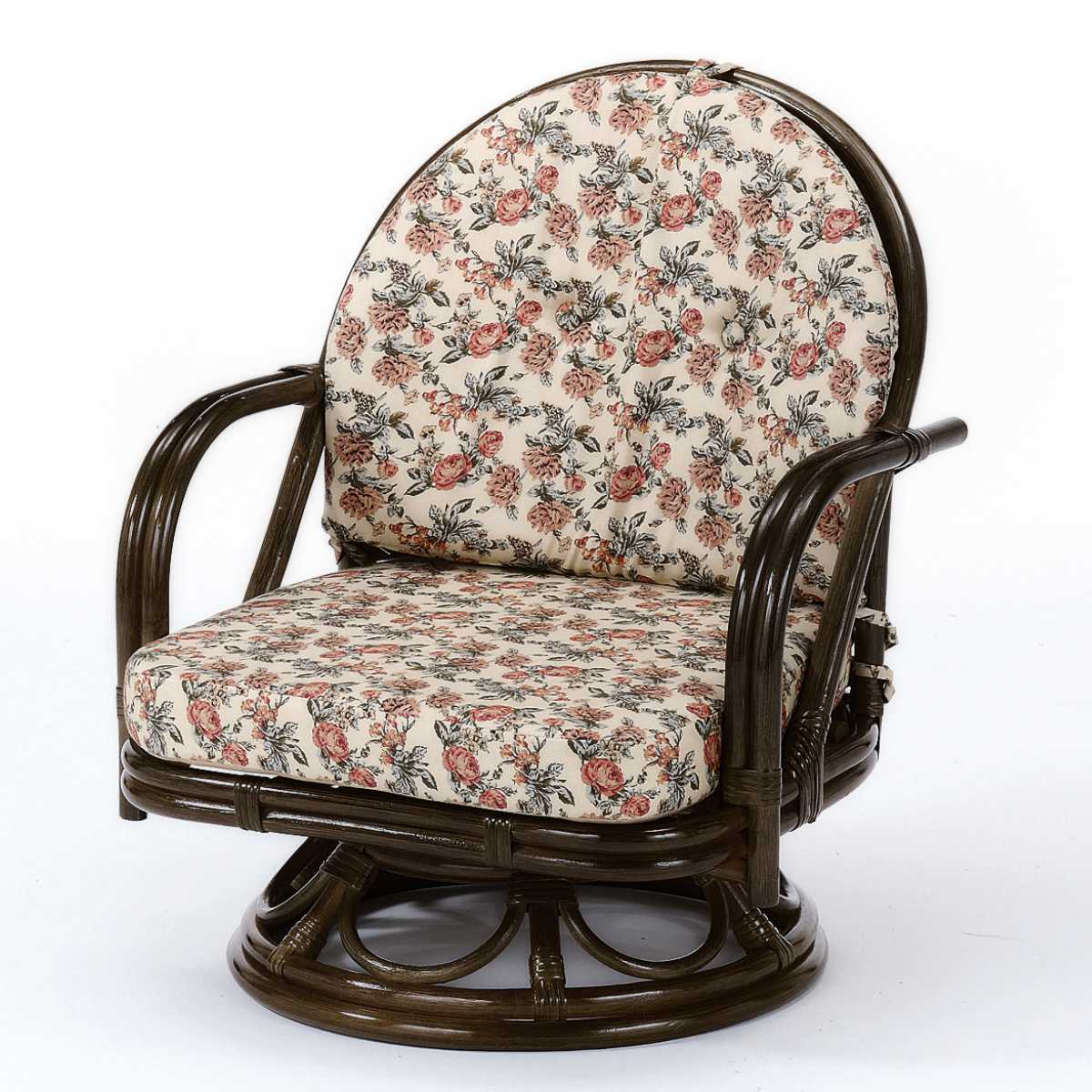 今枝商店 籐 回転座椅子 ラタンチェア ミドルタイプ 座面高26cm