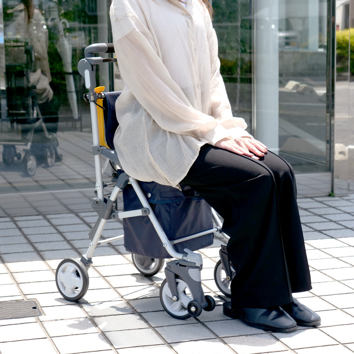 マキテック シルバーカー スルーンボックスN ネイビー 軽量 コンパクト