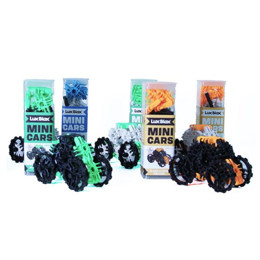 在庫処分特価）知育玩具 ラックスブロックス ミニカー 34ピース入り