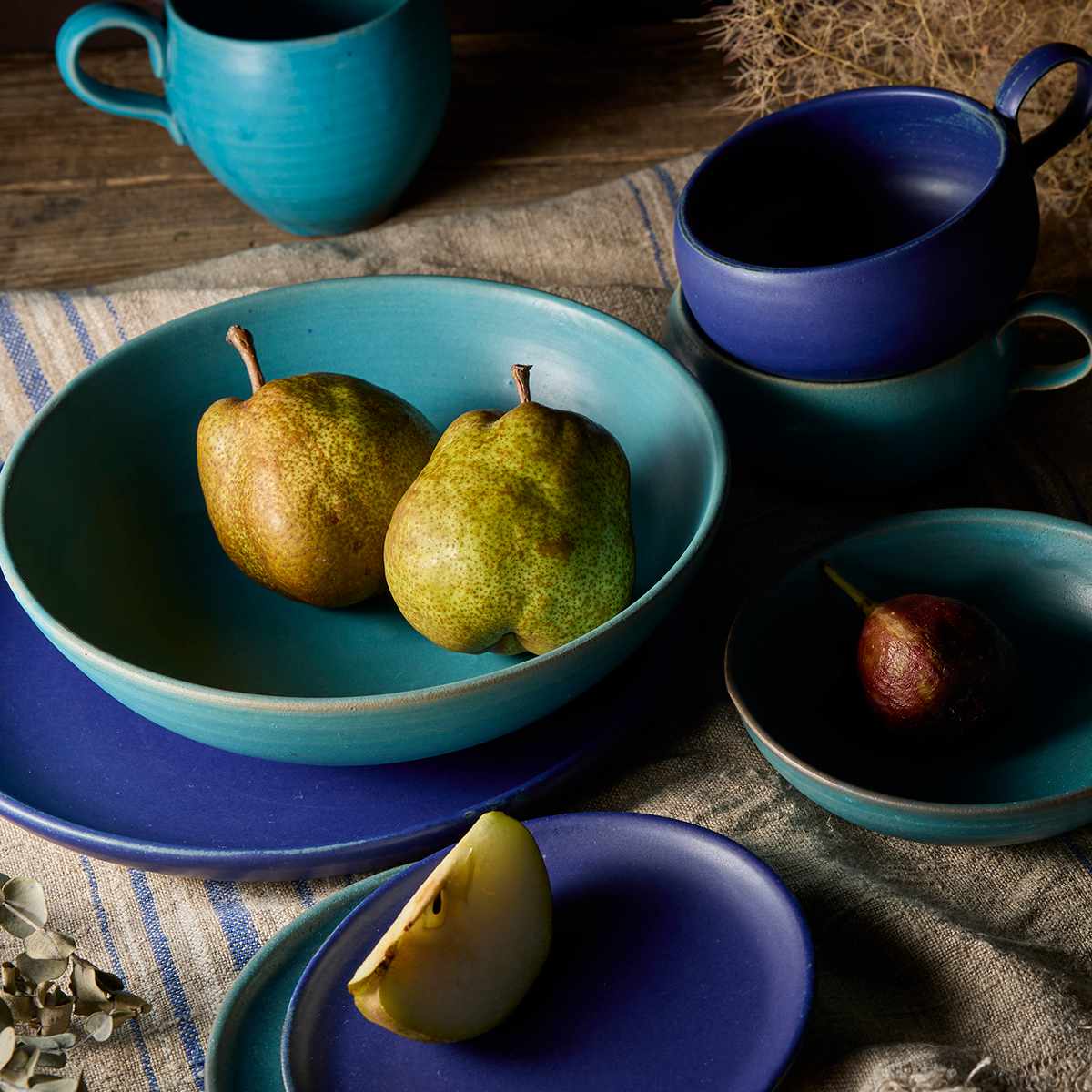 ボウル 21cm Blueシリーズ 陶器 食器 笠間焼 日本製 （ お皿 皿 カレー