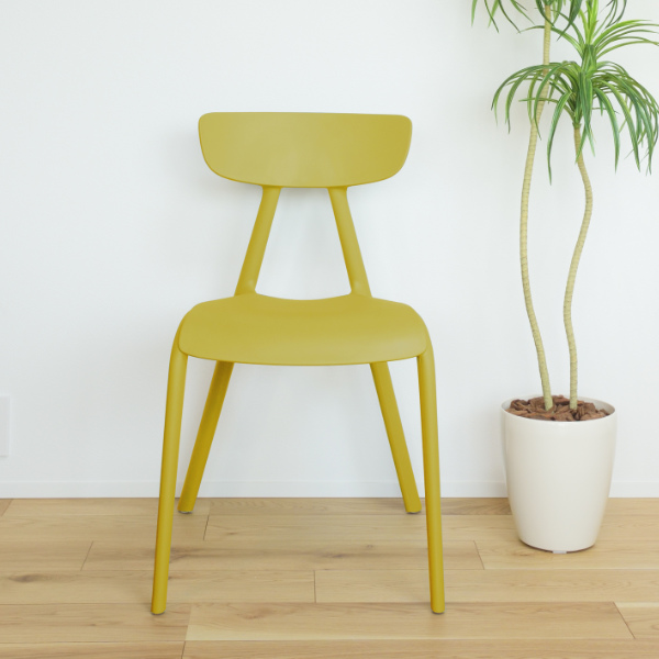 チェア 4脚セット 座面高47cm 積み重ね スタッキング プラスチック