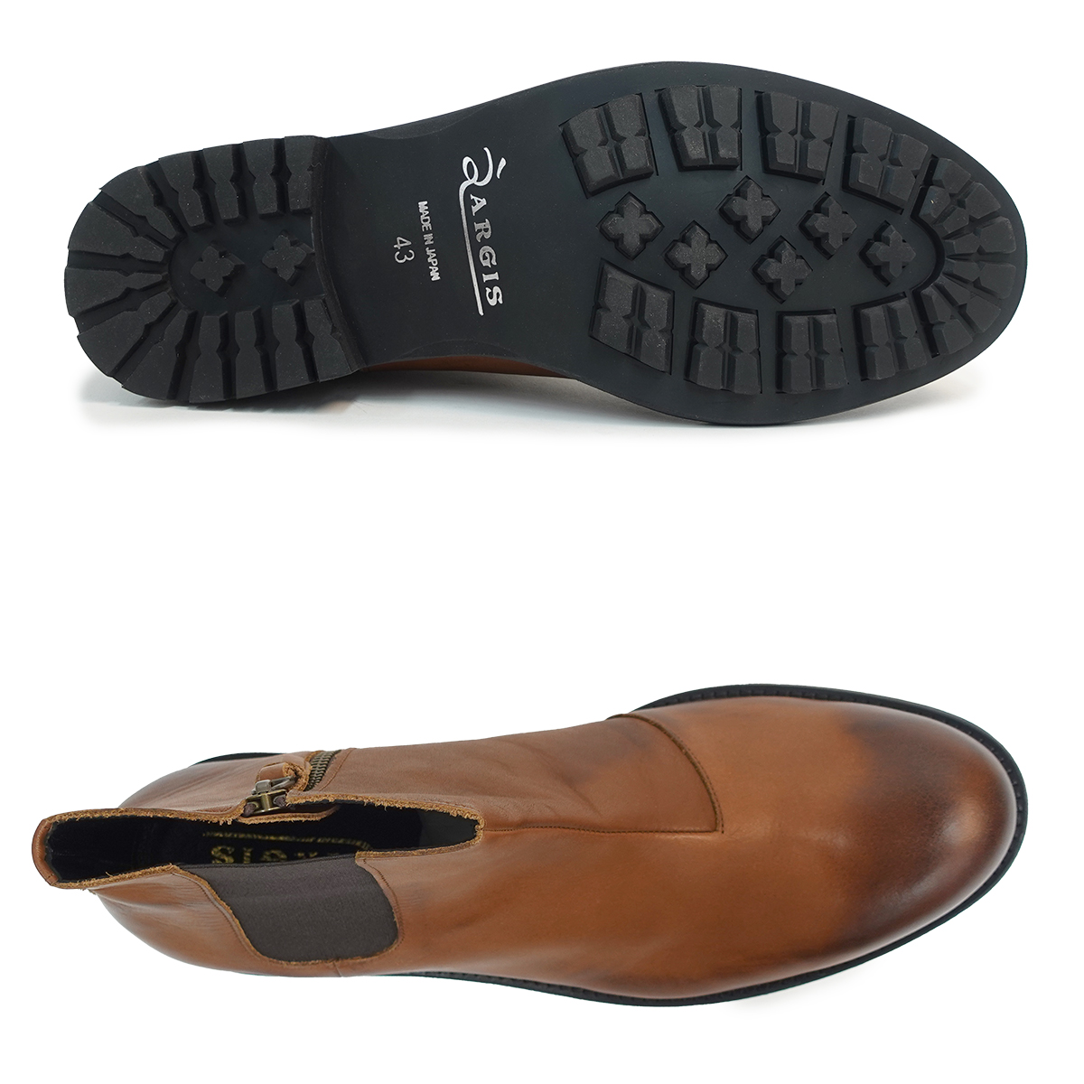 ARGIS（アルジス） メンズ ブーツ シューズ 72209 ダークブラウン 茶