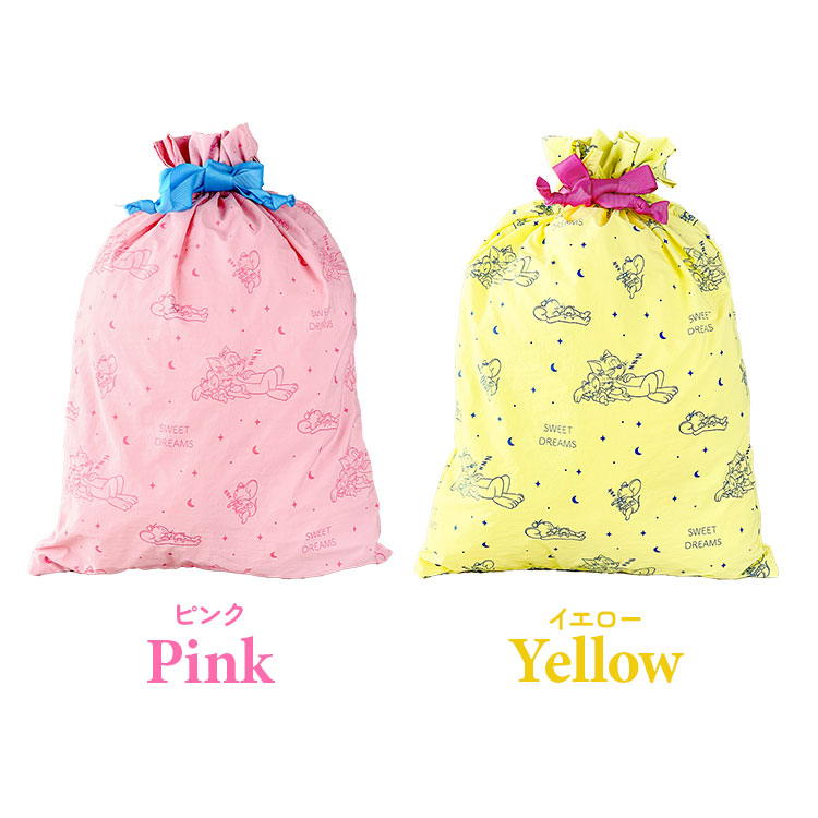 flapper_bags 仕切り付き トムとジェリー 巾着ポーチ 大容量 旅行