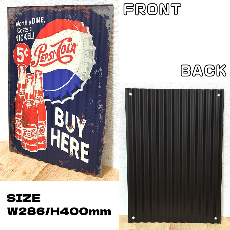 PEPSI（ペプシ） ブリキ看板 コーラ アンティーク メタルサイン レトロ