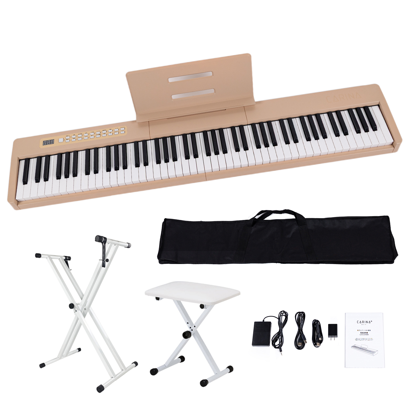 Moana】Privia 電子ピアノ 88鍵 3ペダル 高低自在椅子付き Moana