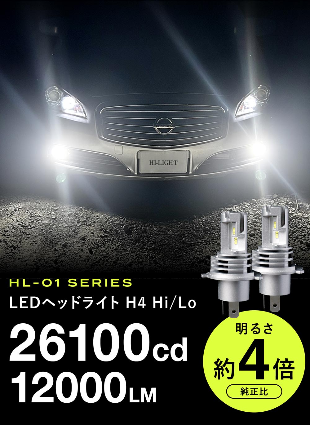 DA17系 DA17V エブリィ LEDバルブ ヘッドライト LED H4 バルブ