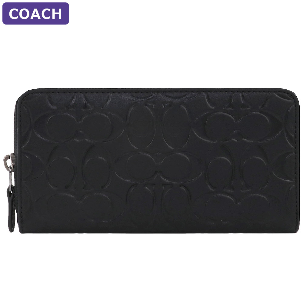 COACH（コーチ） 財布 長財布 CE551 QBBK エンボス シグネチャー