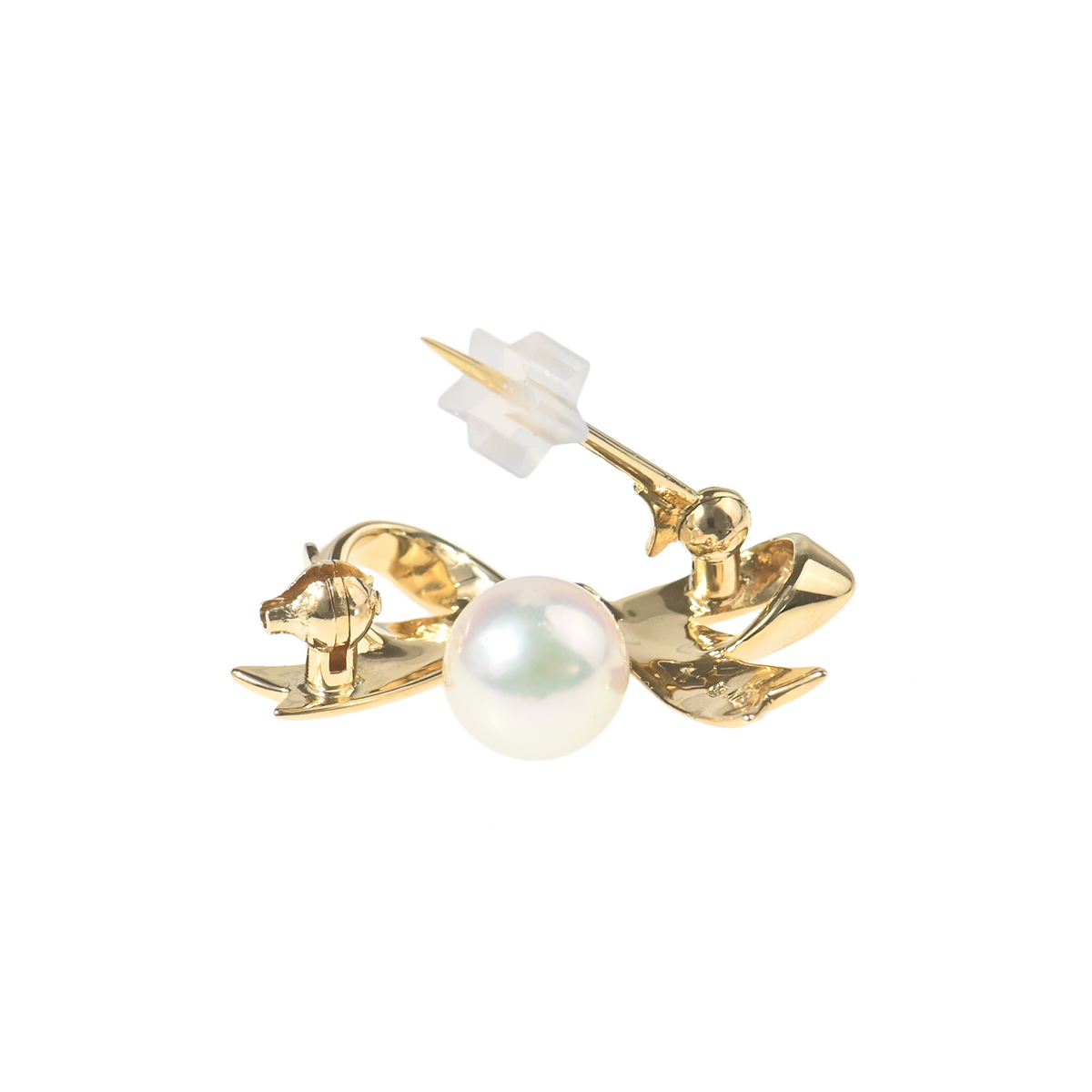 MIKIMOTO（ミキモト） リボン 1Pパール ブローチ 中古 レディース