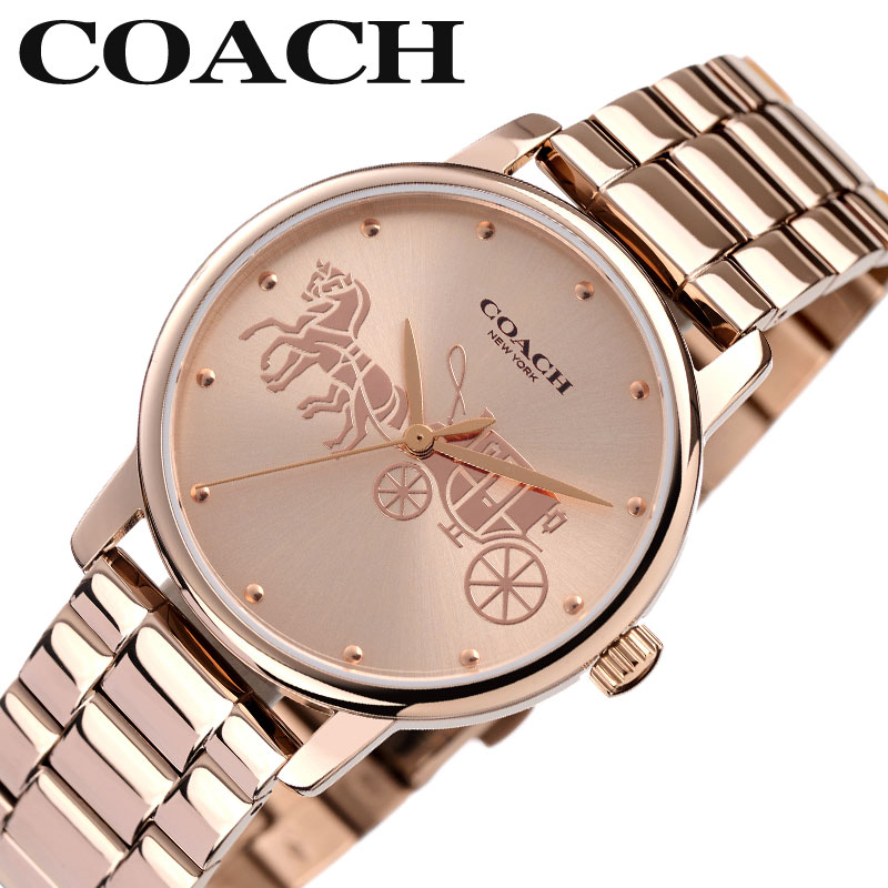 COACH（コーチ） 腕時計 時計 グランド GRAND ピンクゴールド
