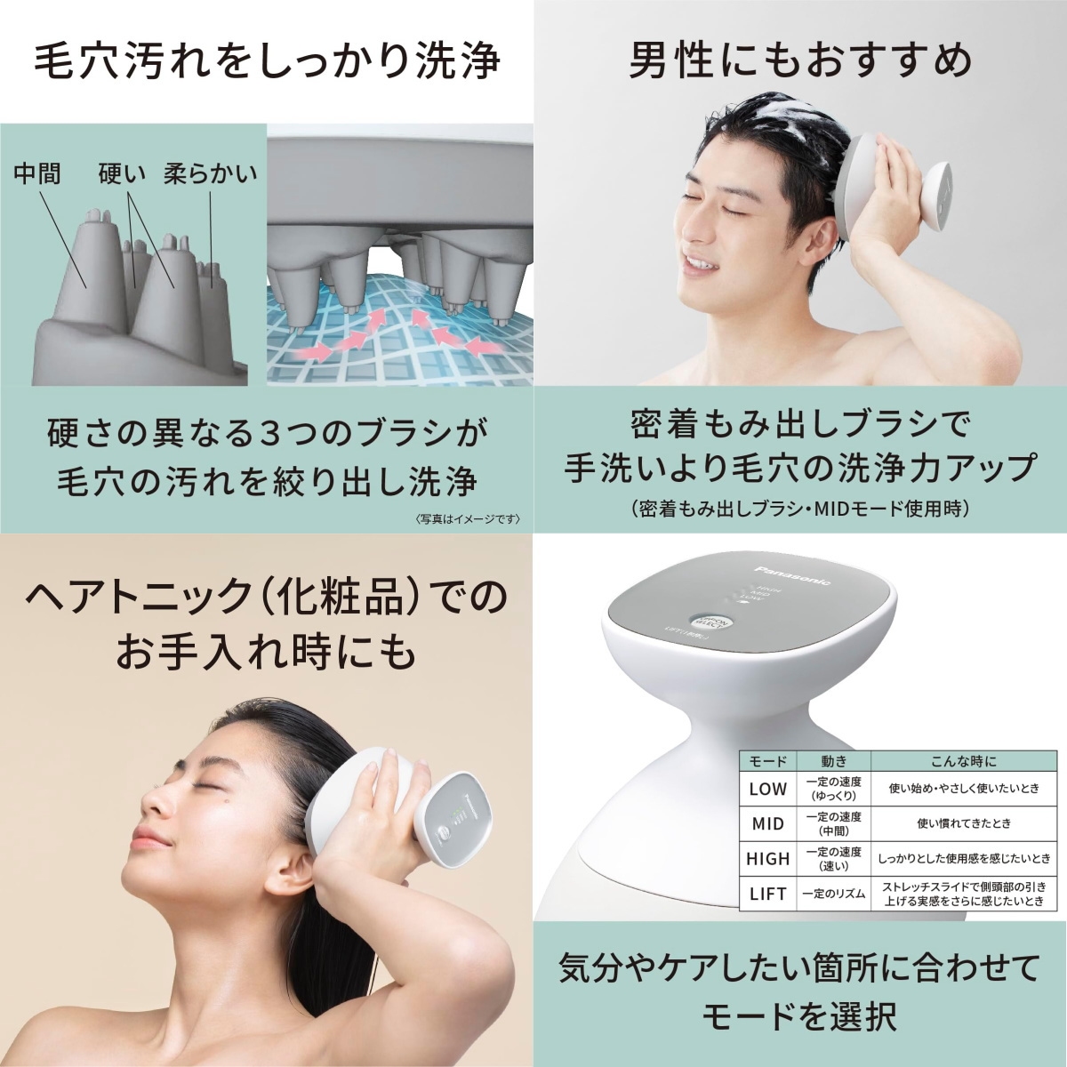 Panasonic（パナソニック） 頭皮エステ スパイラル&スライド EH-HE0J-S