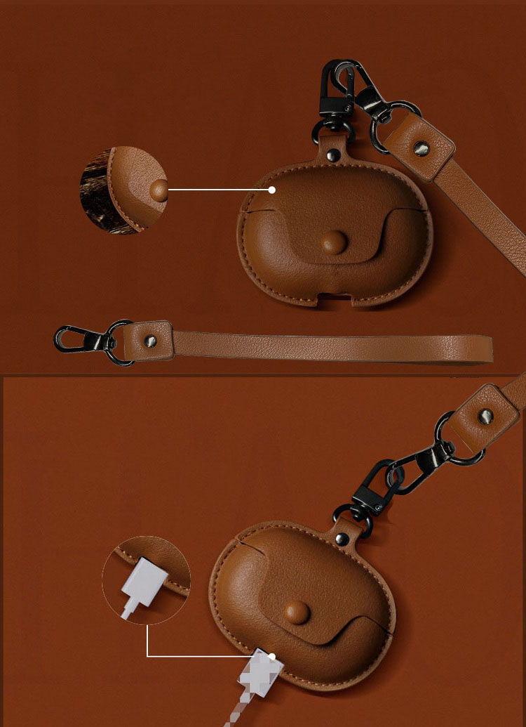 Shokz OpenDots ONEケース PUレザー カバー ビンテージ風 シンプル