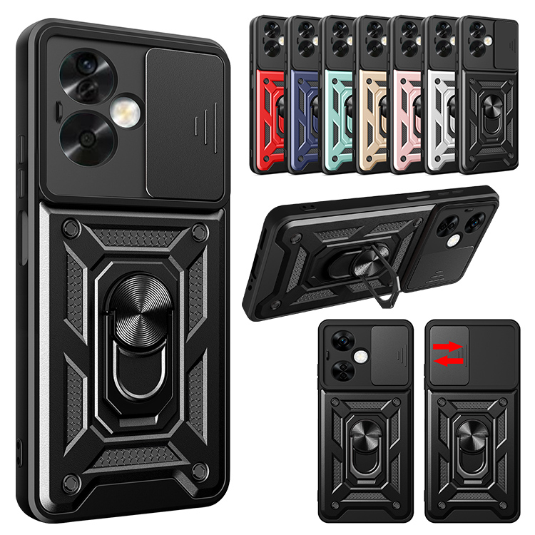 OPPO A79 5G ケース / カバー 2重構造 一体型リング付き スライド式