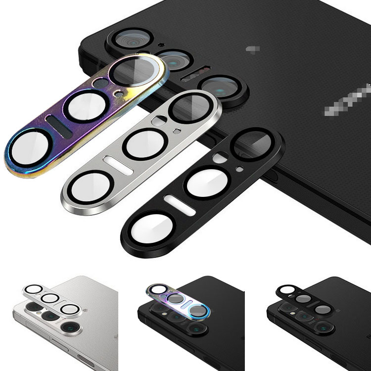 Xperia 1 VI カメラカバー 10 ガラスフィルム カメラ保護 レンズカバー