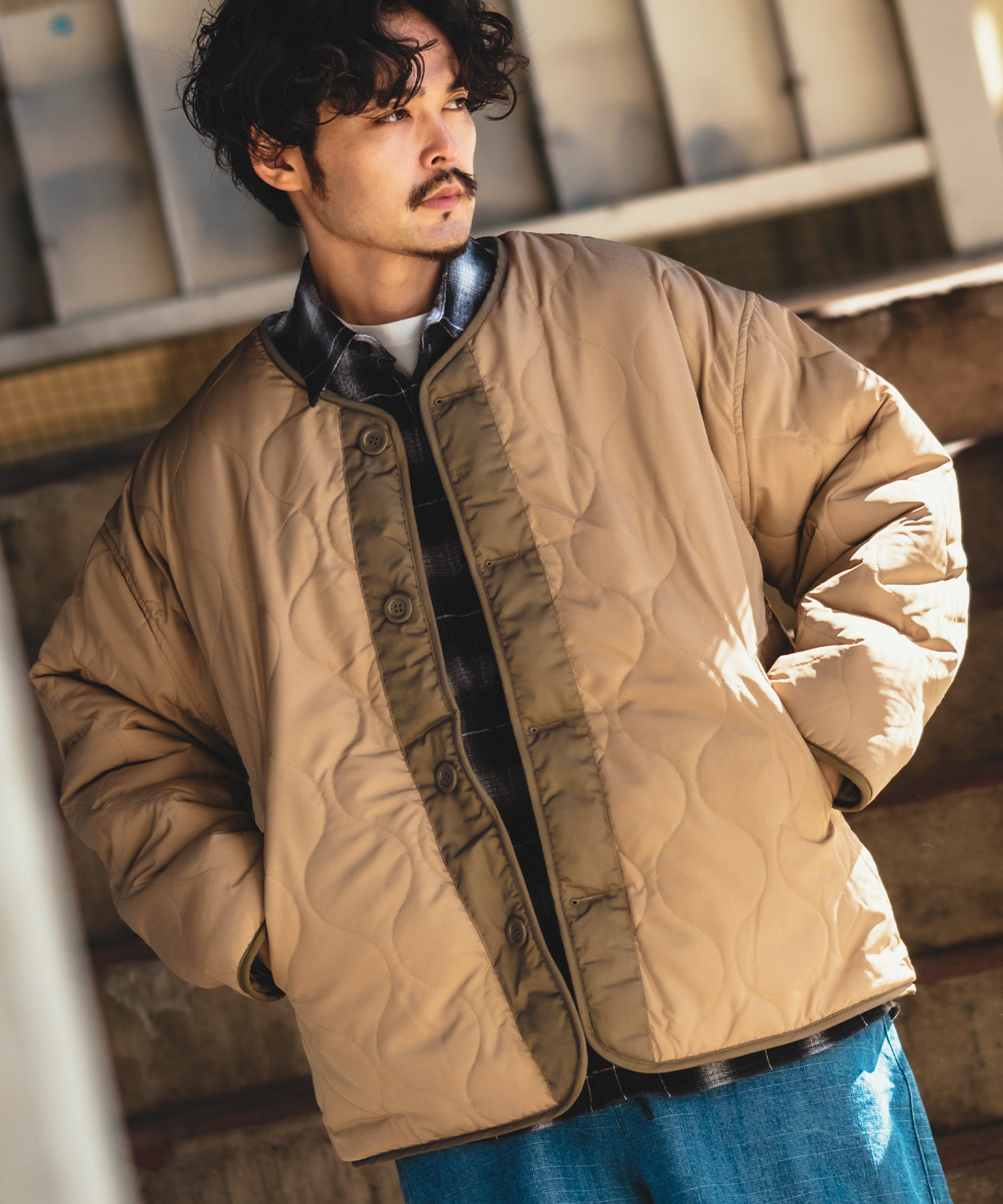 improves（インプローブス） キルティングジャケット メンズ ボア