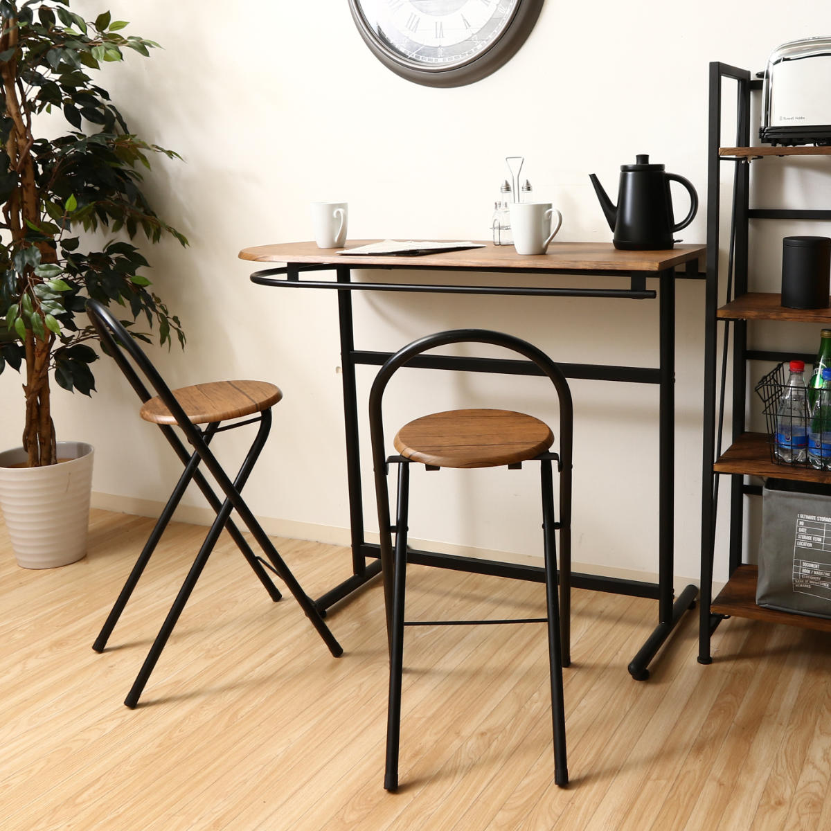 不二貿易（Fuji Boeki） カウンターテーブル 3点セット テーブル×1