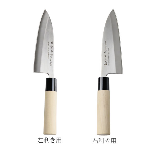 出刃包丁 15.5cm 濃州正宗 日本製 ステンレス 白木柄 （ 出刃 包丁 魚