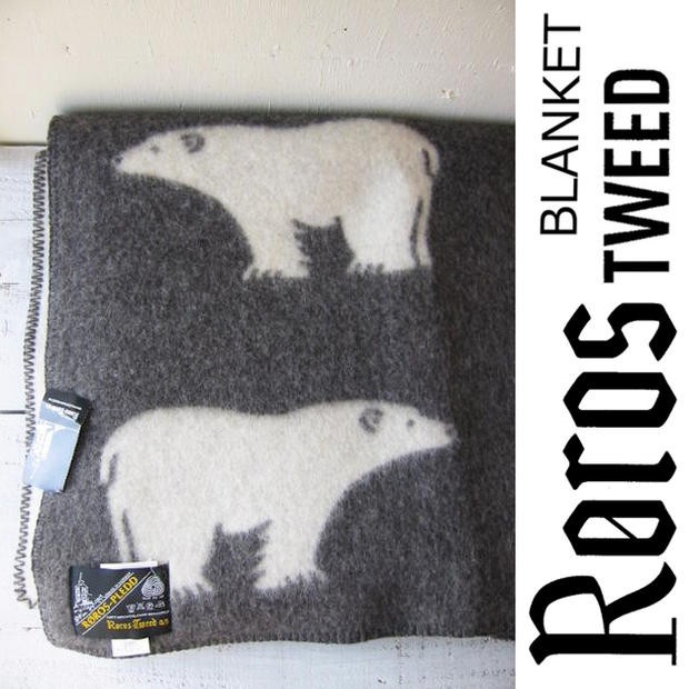 ROROS TWEED / ロロス ツイード ブランケットisbjorn GREY アイス
