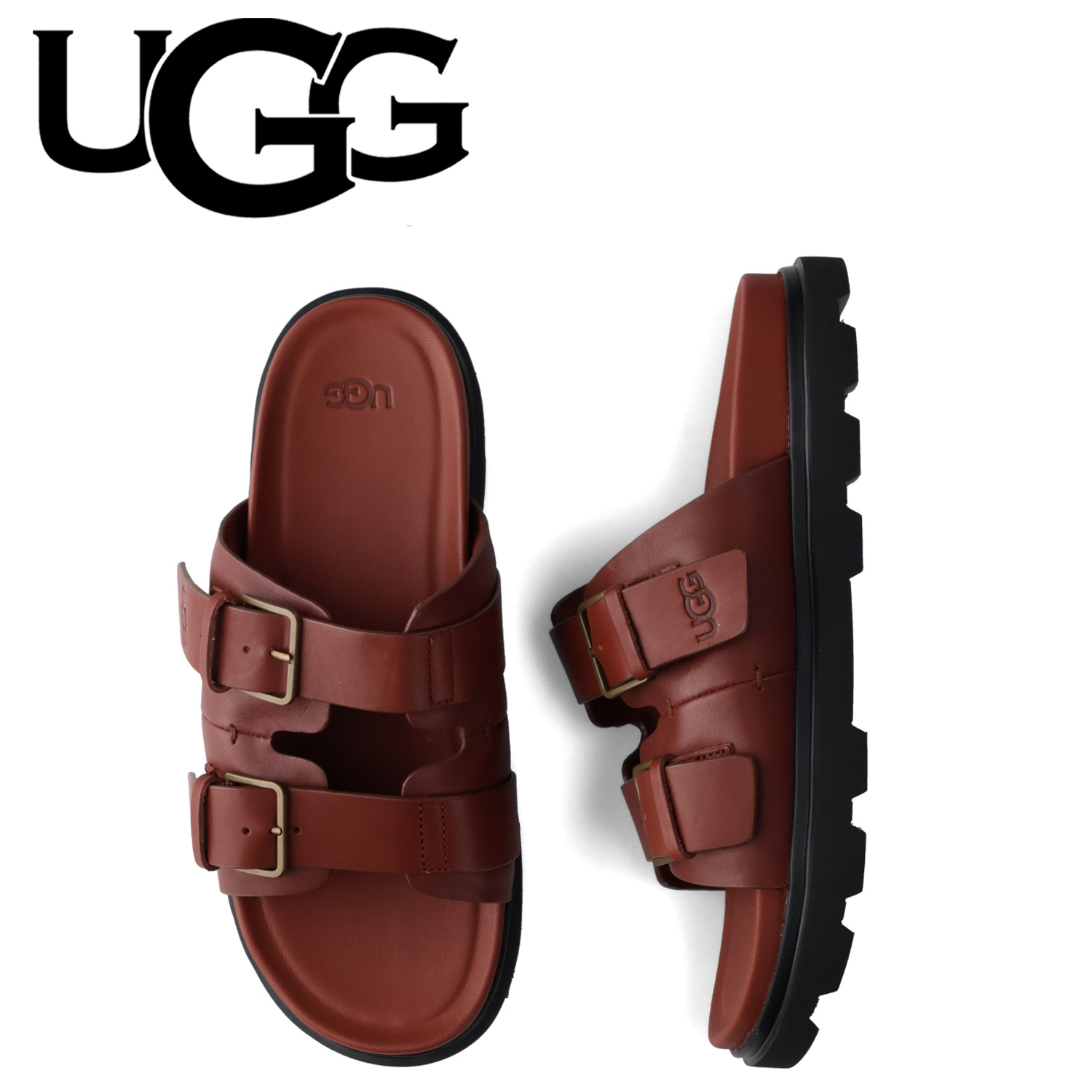 UGG（アグ） スライドサンダル CAPITOLA メンズ BUCKLE ブラウン SLIDE