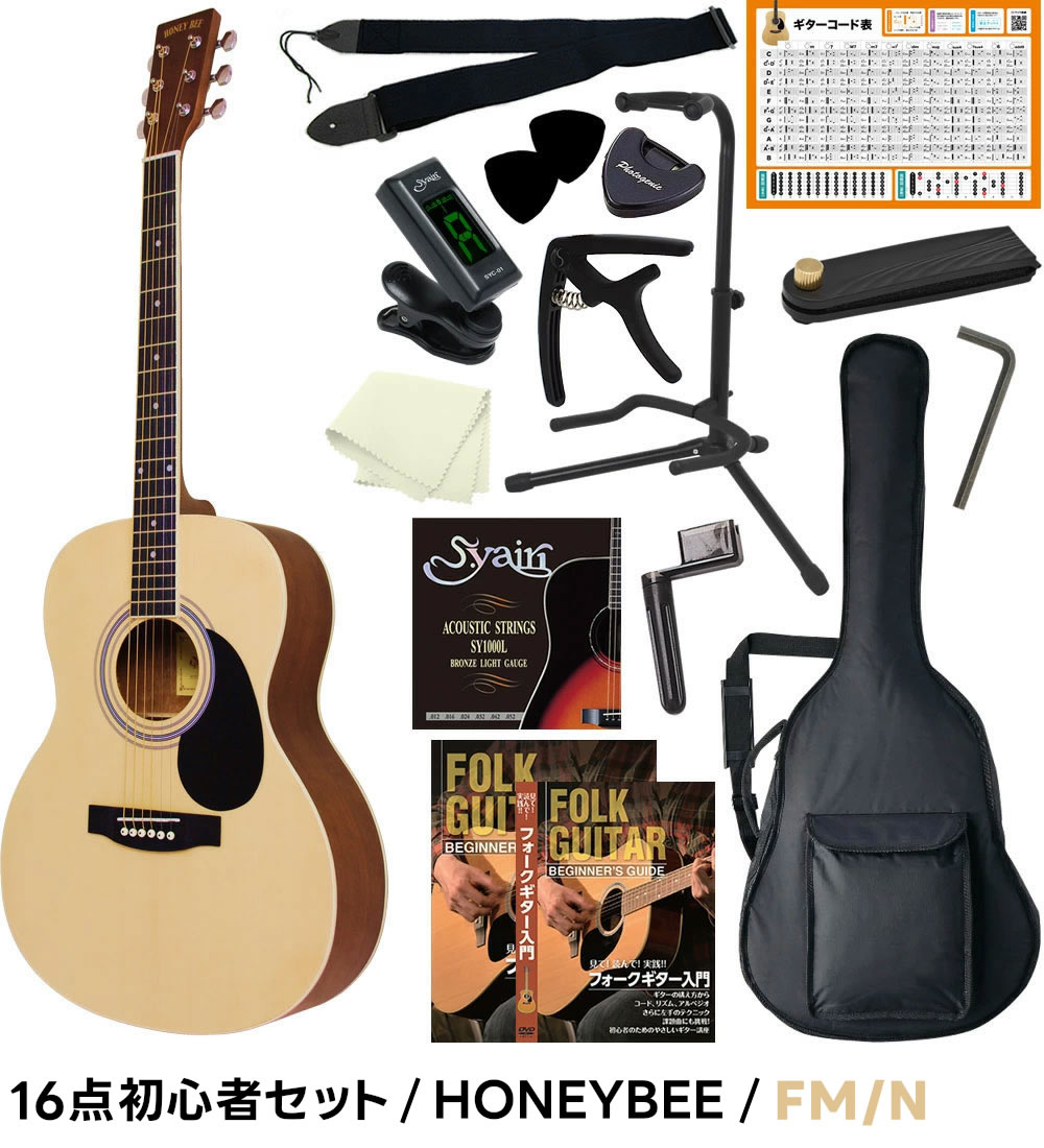 アコースティックギター 初心者セット 16点 W-15/F-15 アコギ 入門