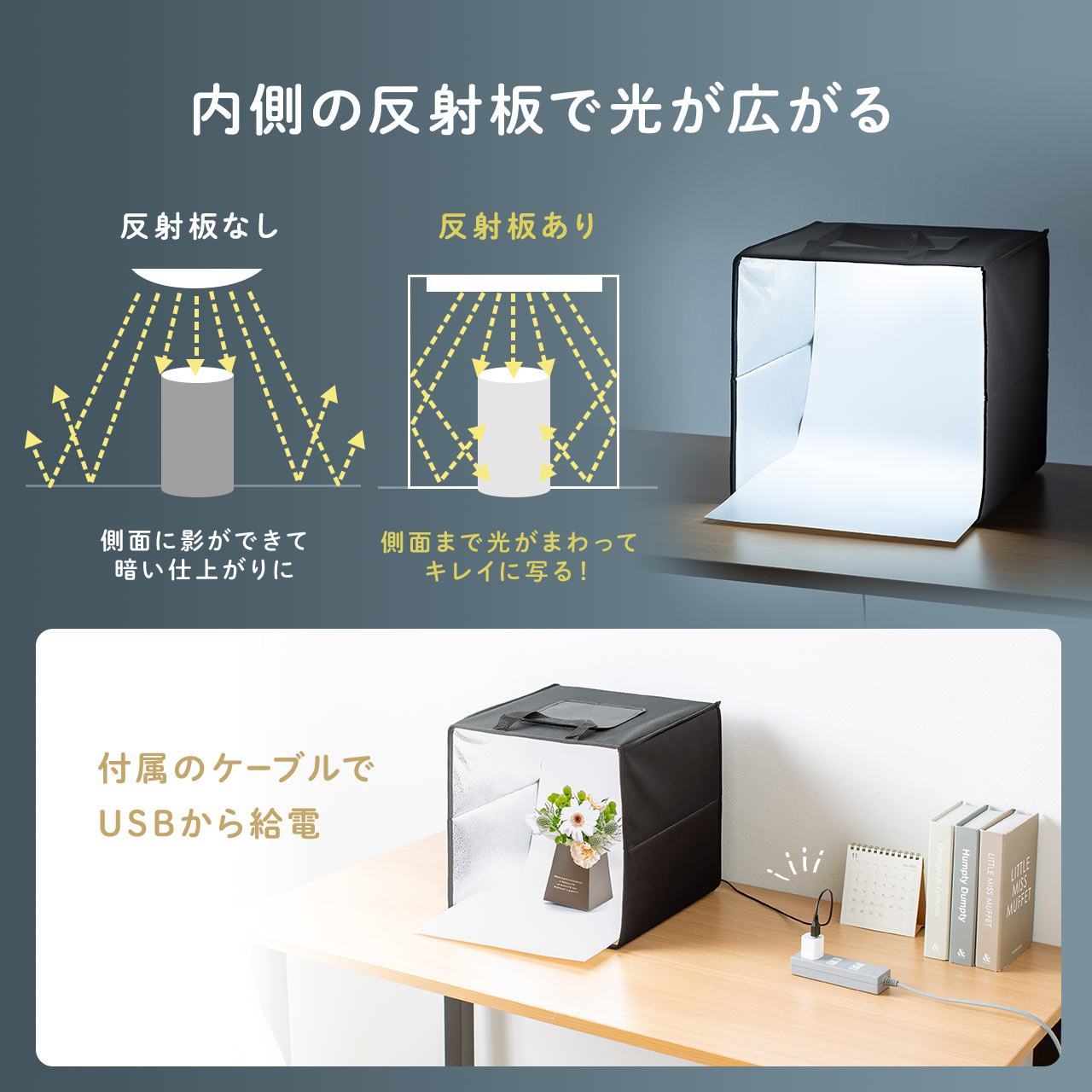 SANWA SUPPLY（サンワサプライ） 撮影ボックス 30cm LEDライト付き