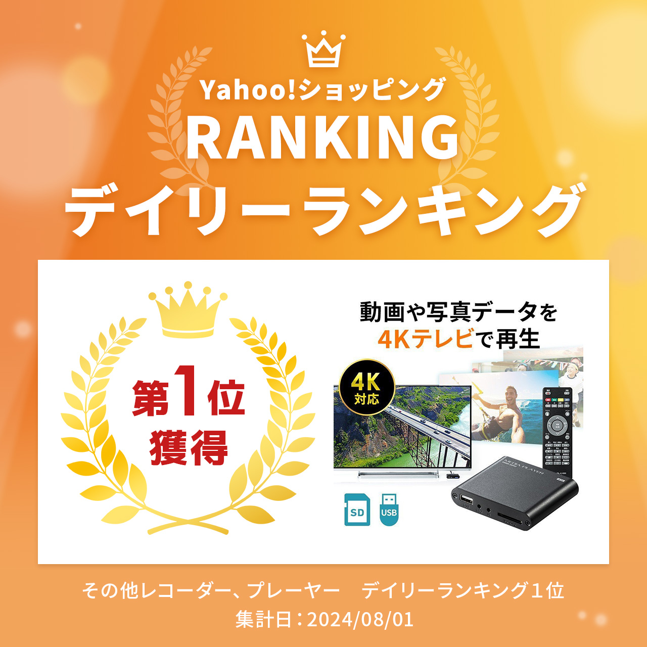 SANWA SUPPLY（サンワサプライ） メディアプレーヤー 4K対応 SDカード