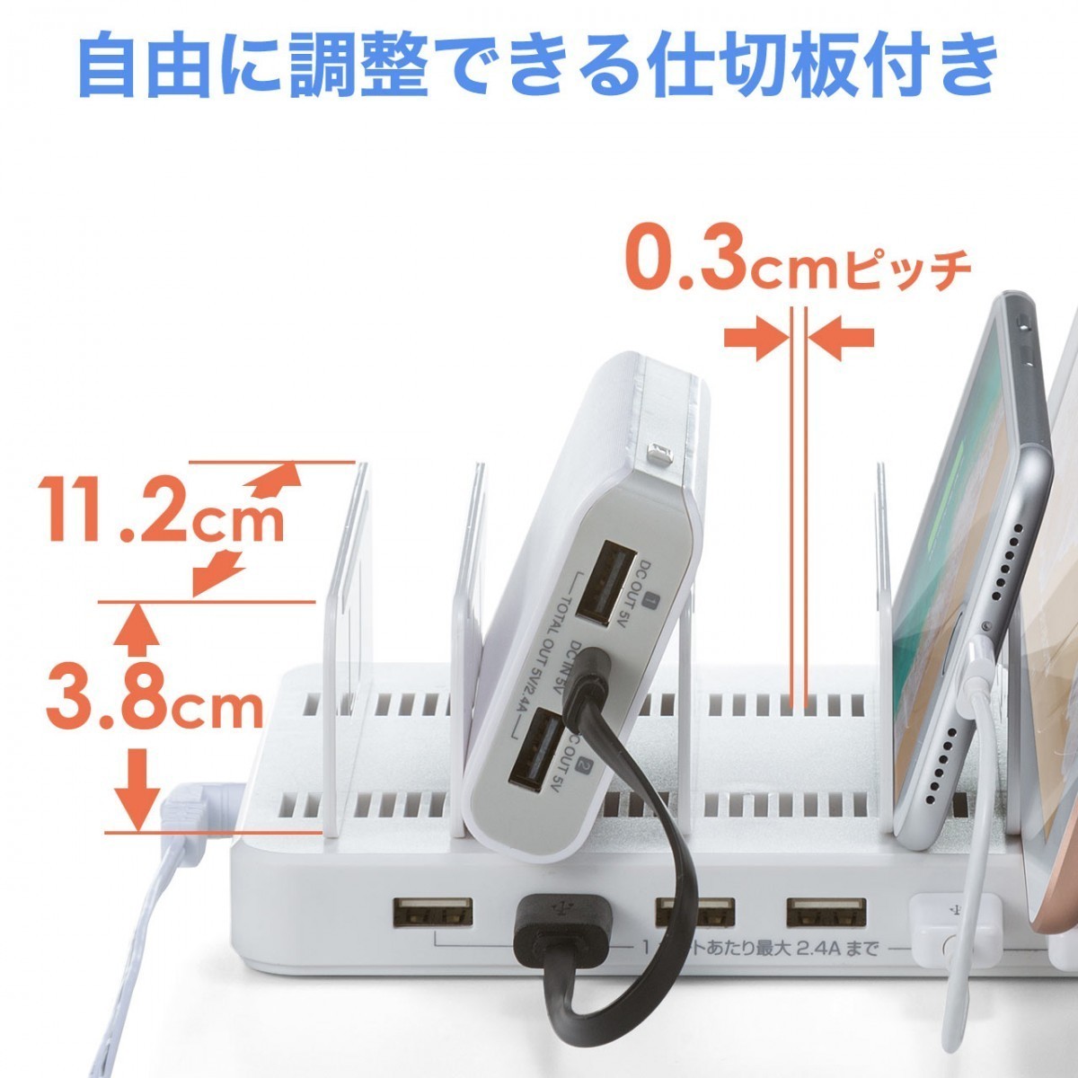 SANWA SUPPLY（サンワサプライ） USB充電器 6ポート スマホ USB充電