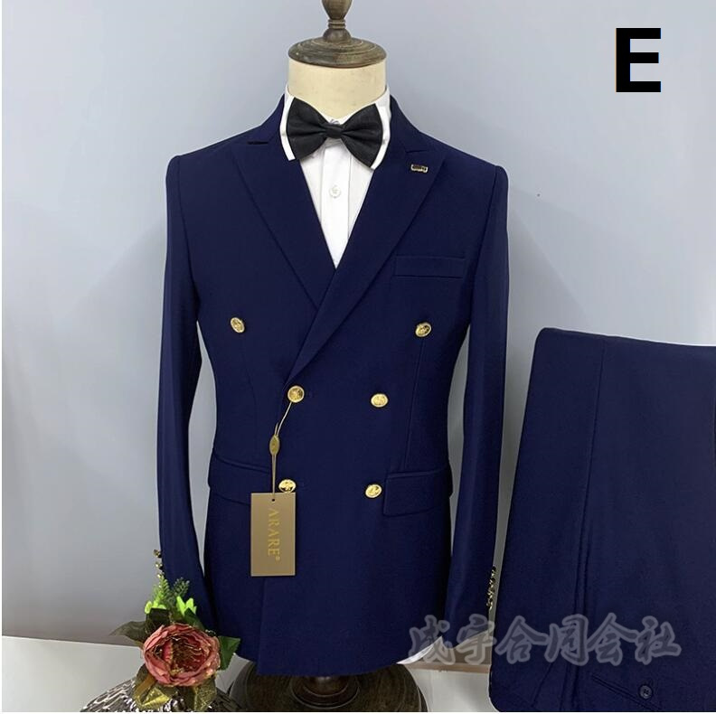 ダブルブレスト メンズスーツ 紳士服 ビジネス セレモニー フォーマル