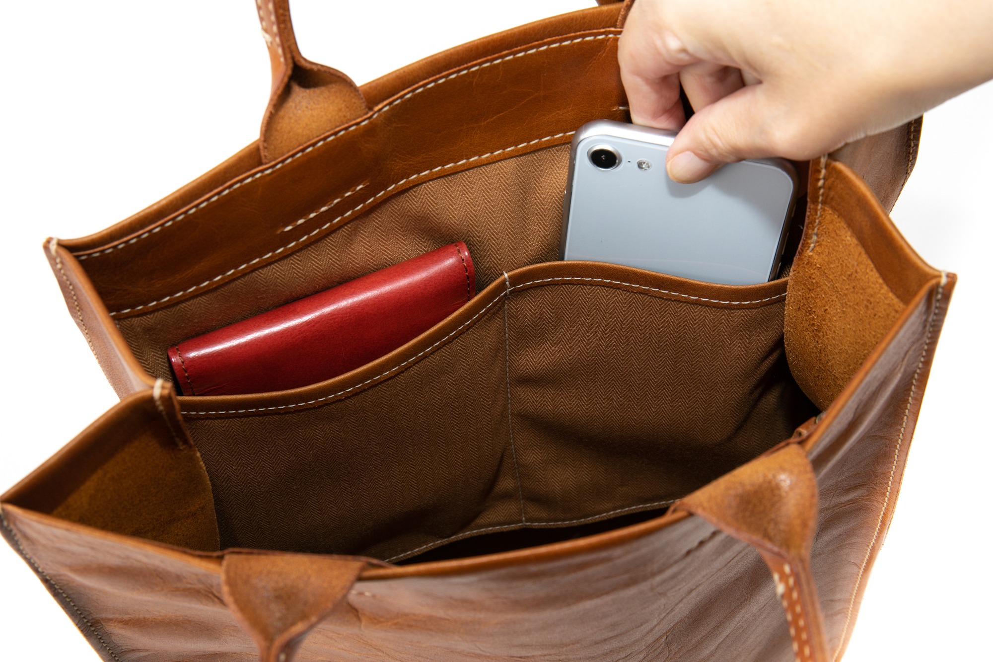 genten（ゲンテン） レザーペーパーバッグ 手さげバッグ 48835