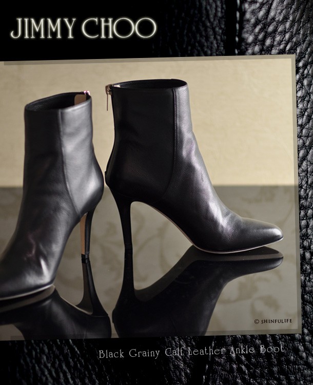 JIMMY CHOO（ジミーチュウ） ショートブーツ ブーティ 黒 レディース