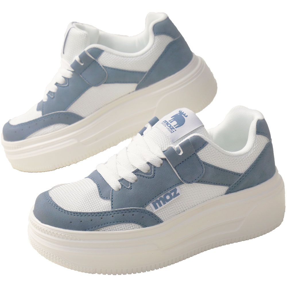 moz（モズ） 爆買 レディース 厚底 スニーカー 白軽量 ボリューム