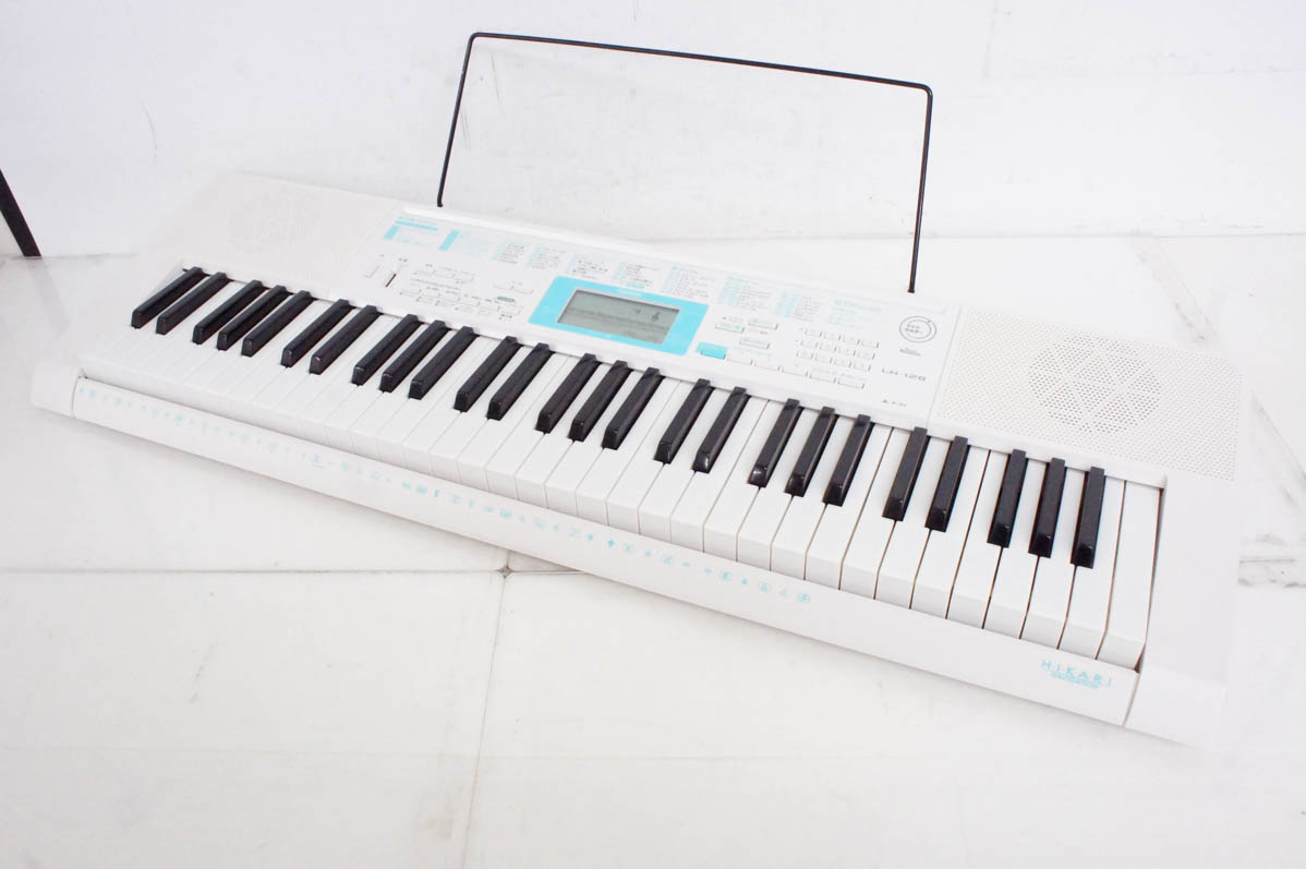 中古 CASIOカシオ 光ナビゲーションキーボード LK-128 電子キーボード