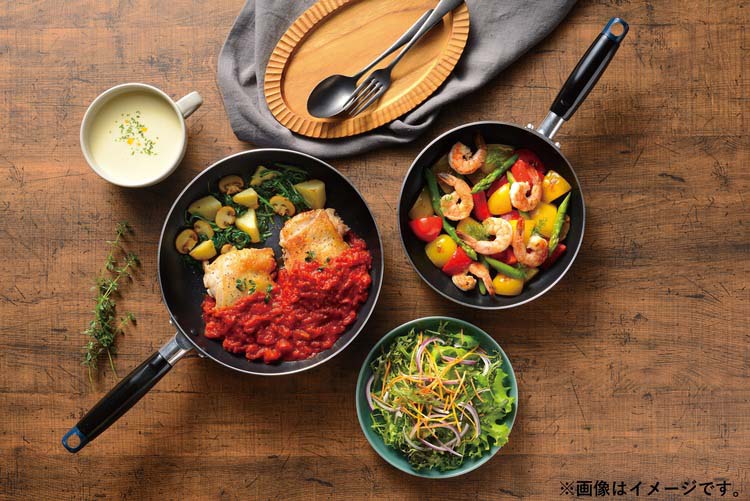 スティージII IH対応 両手鍋18cm ＆フライパン 3点セット MB-2380 ( 1