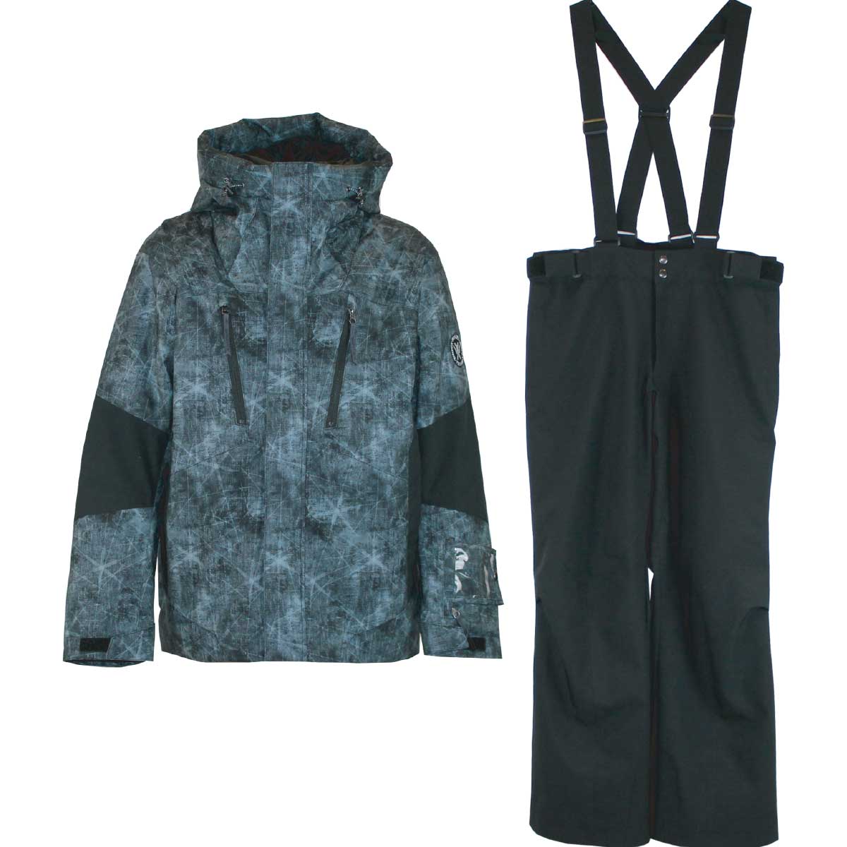 メンズ レディース スキースーツ スキーウェア 上下セット 耐水圧