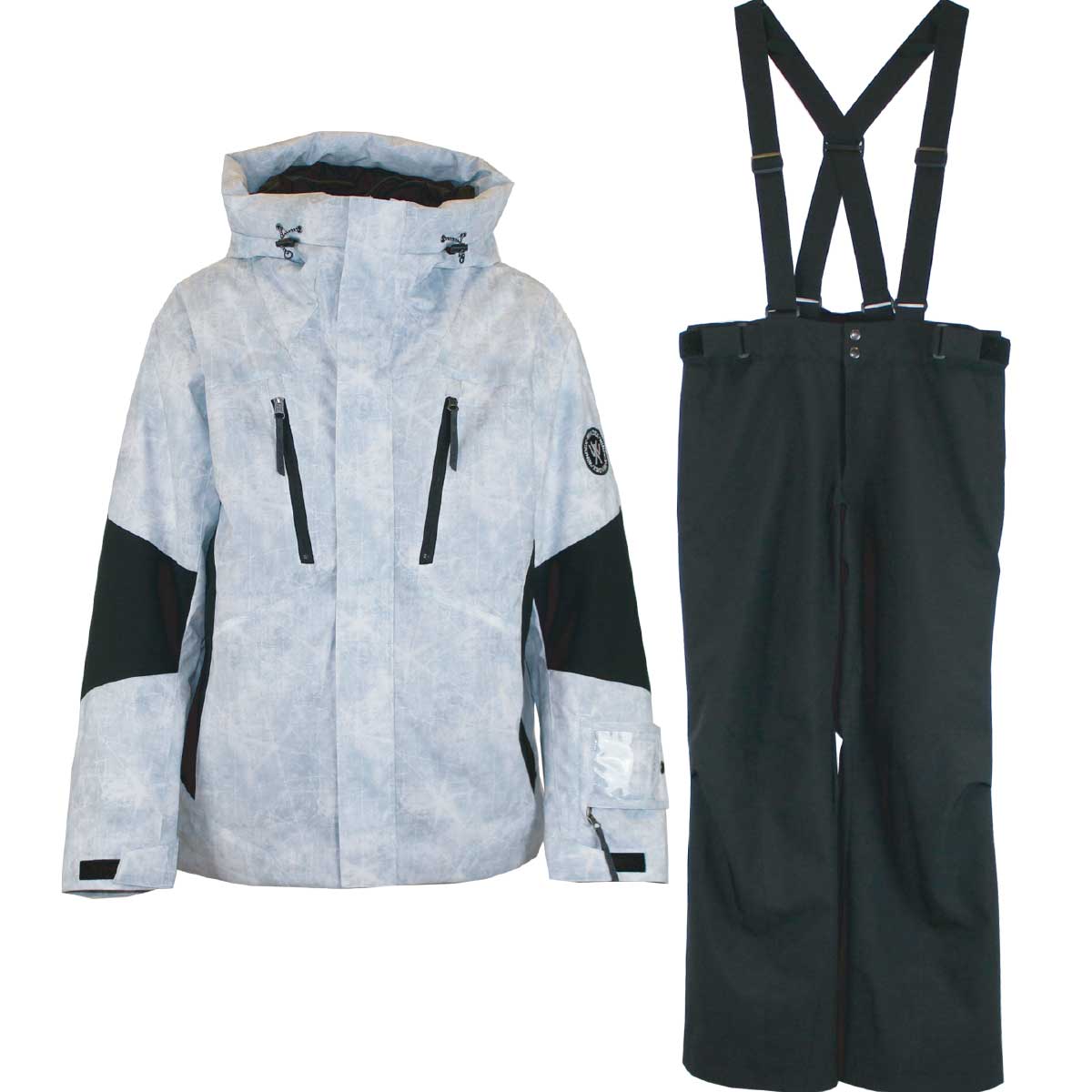 メンズ レディース スキースーツ スキーウェア 上下セット 耐水圧