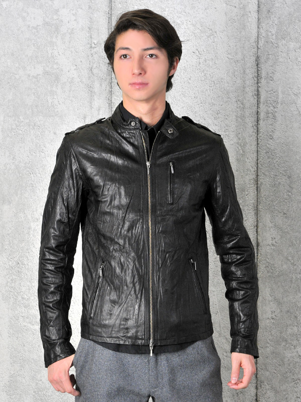 レザージャケット メンズ 本革 ラムレザー 羊革 ブラック 黒 M L XL 2L