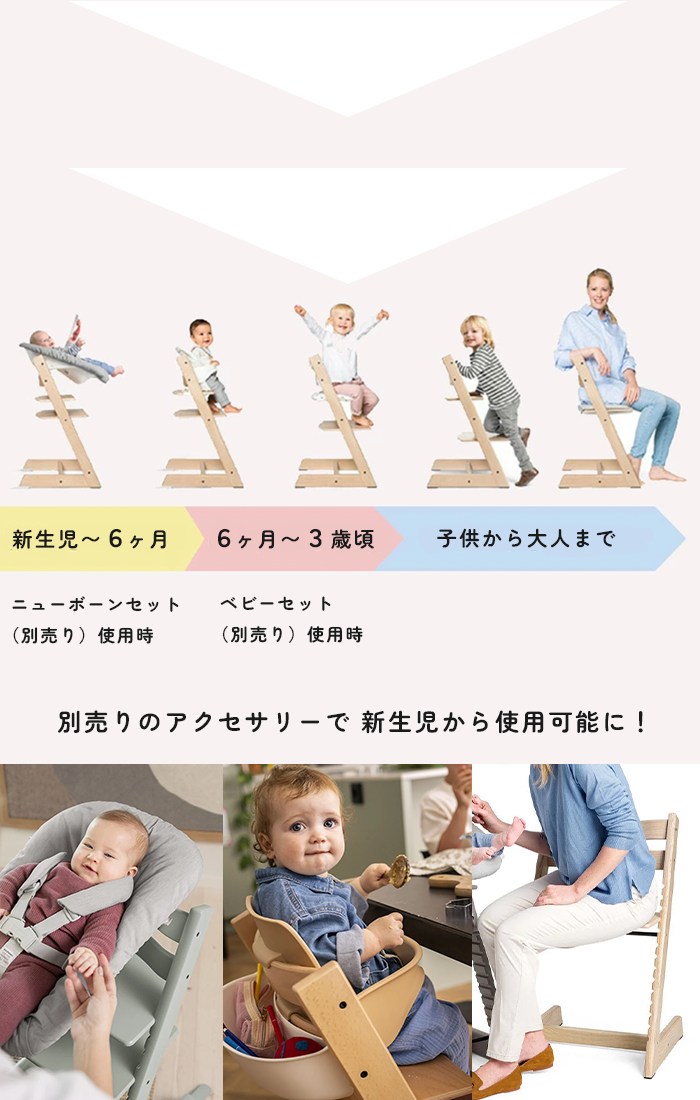 トリップトラップ ストッケ ベビーセット ビーチ材 STOKKE TRIPP TRAPP